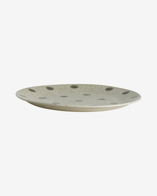 GRAINY frokosttallerken i keramik - ø21 cm - sand/grøn