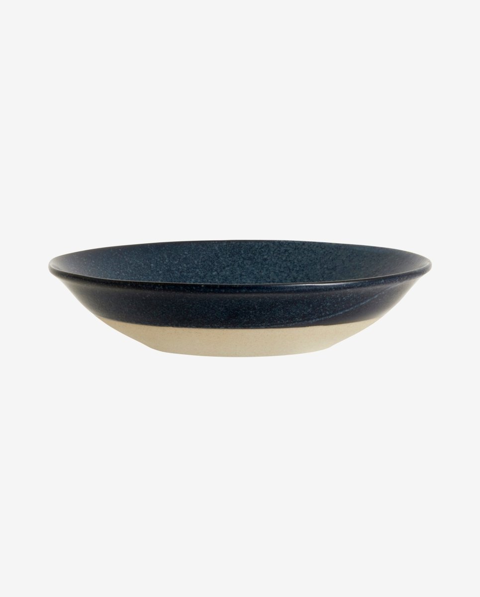 GRAINY dyb tallerken i keramik - ø22 cm - mørkeblå - nordal.dk